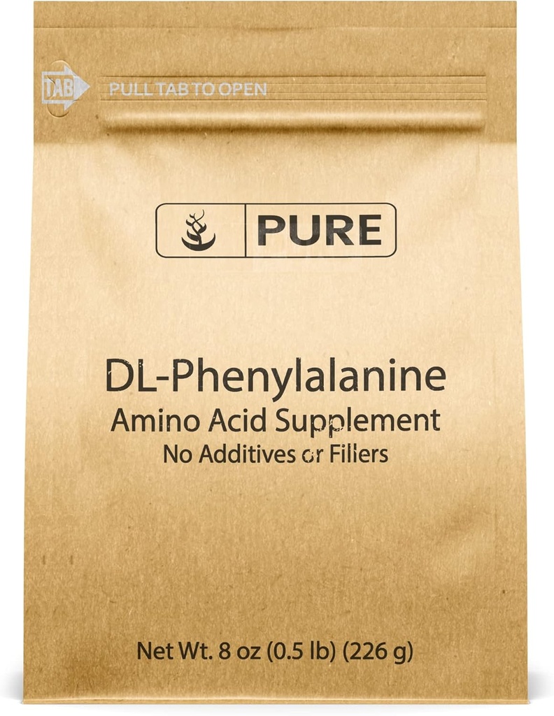 Ingredienti originali puri DL-Phenylalanine Polvere (8 oz) Sempre puro, Nessun filler o Additivi