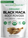 Polvere di radice di Maca nera peruviana biologica - Certificato Premium USDA, ideale per gli uomini e le donne, potenziare allenamenti, migliorare il recupero del muscolo, non OGM, Superfood vegano, 16 oz