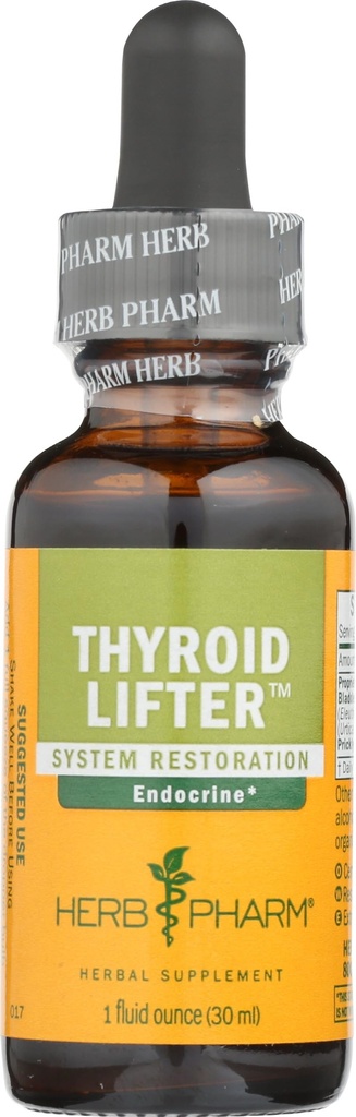 Herb Pharm Thyroid Lifter Liquid Herbal Formula per il supporto del sistema endocrino - 1 oncia