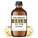 Soluzione oro colloidale, 50 PPM, 500ml, elevata purezza 99,99%