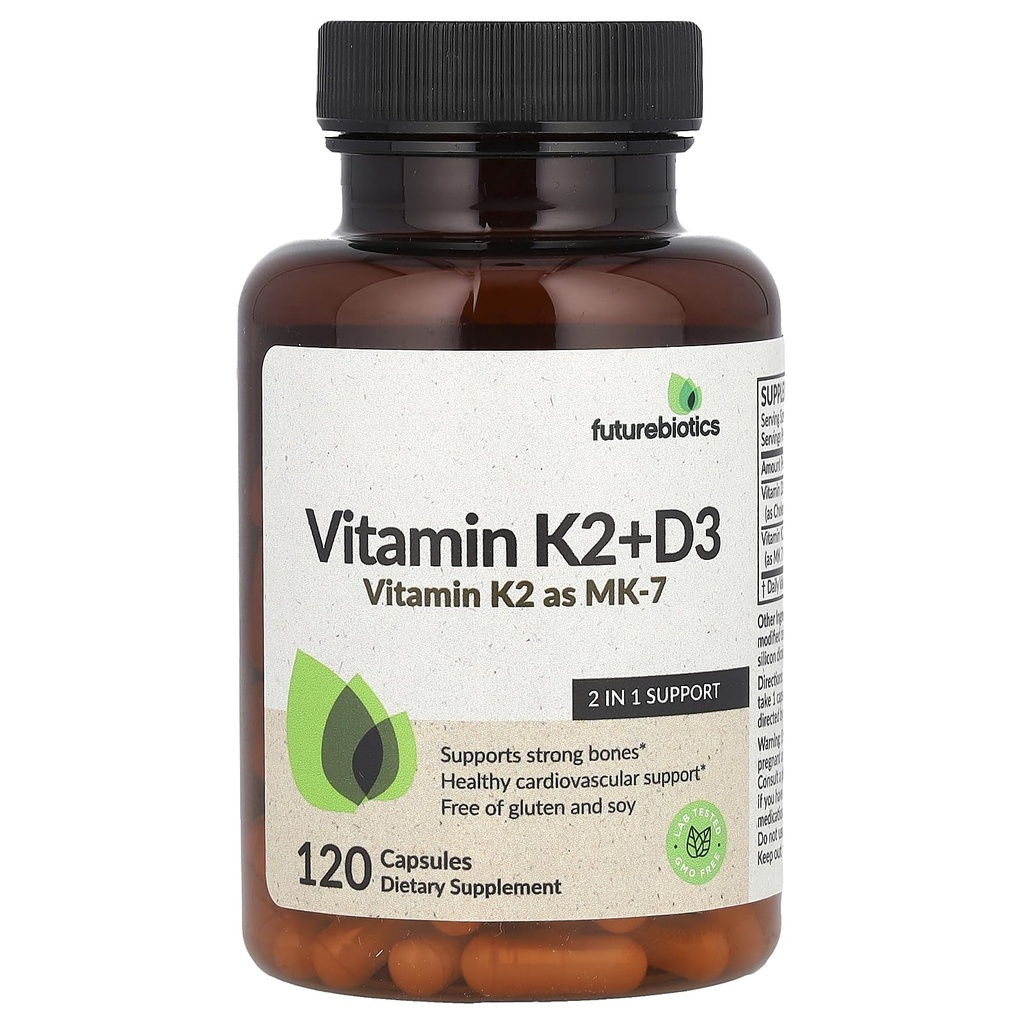 Futurebiotici Vitamin K2 + D3, 120 capsule