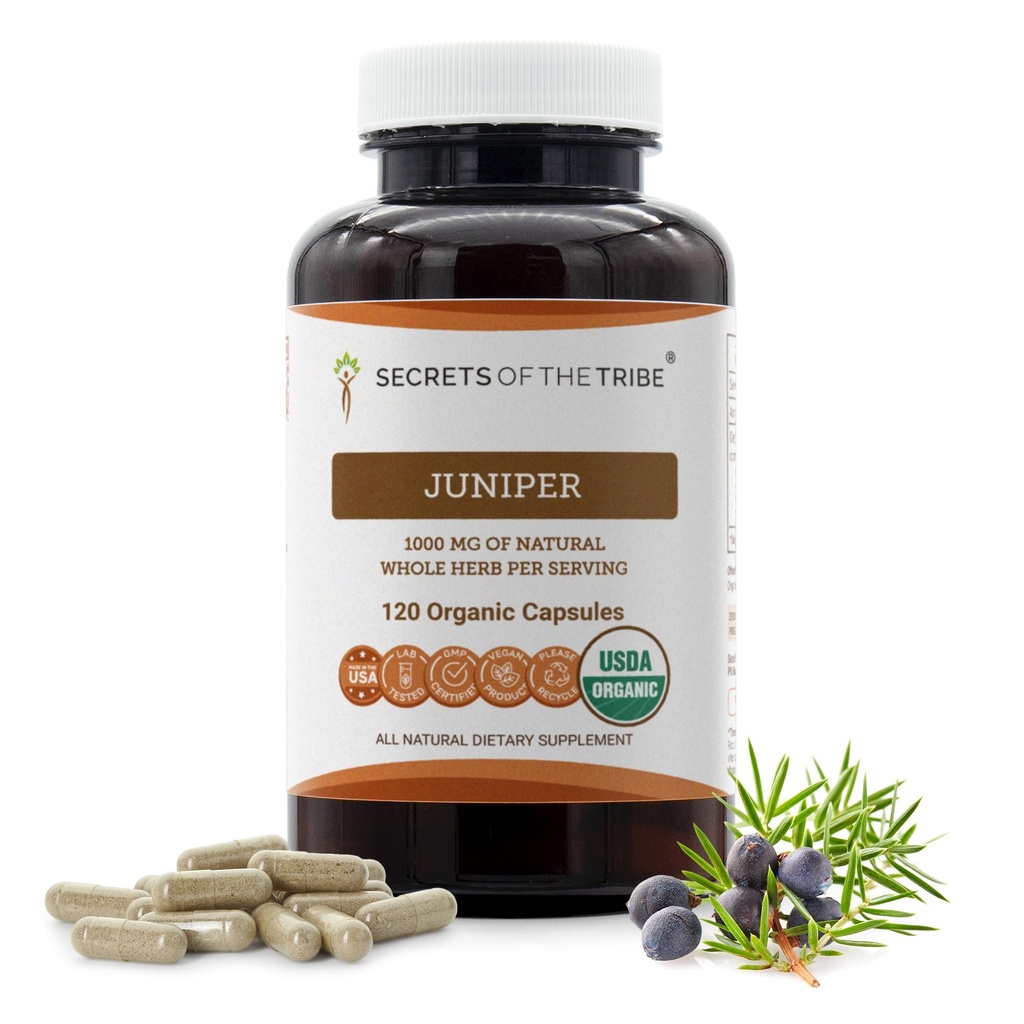 Segreti della Tribe Juniper 120 capsule, 1000 mg, USDA Organic Juniper (Juniperus communis) Dried Berry (120 capsule)