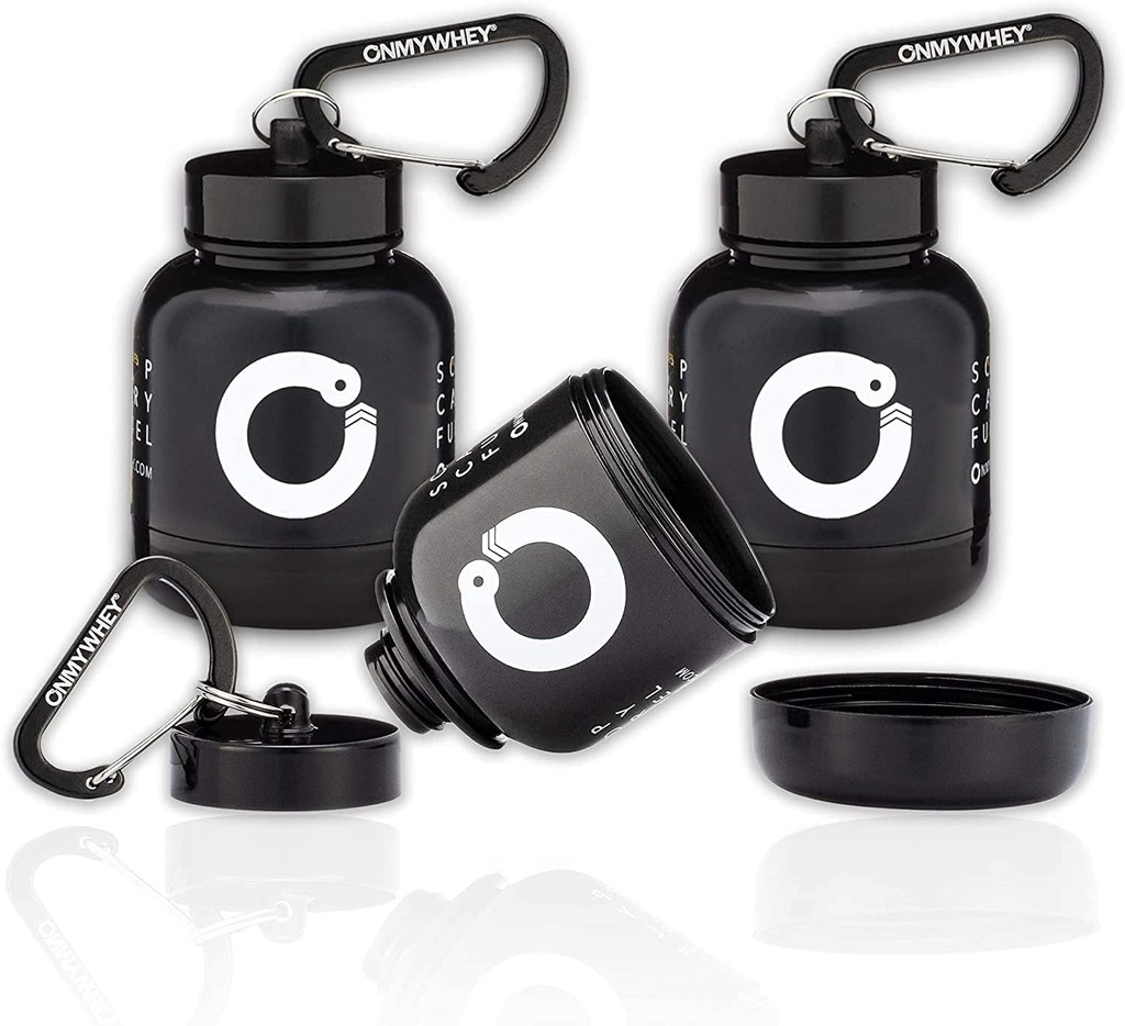 ONMYWHEY - Portatile Proteine e Supplemento Polvere Funnel Key-Chain - Modern 3-Pack