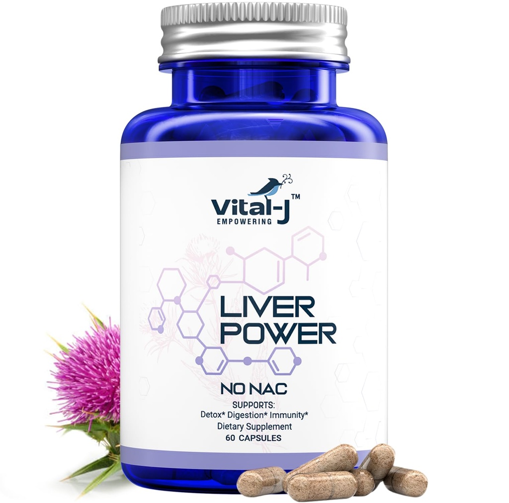 21-in-1 Liver Support Supplemento, Detox & Riparazione Liver Cleanse - W/Milk Thistle, Zinc, Beetroot & Artichoke, Choline & Dandelion Root for Digestion & Immunity - 60 capsule