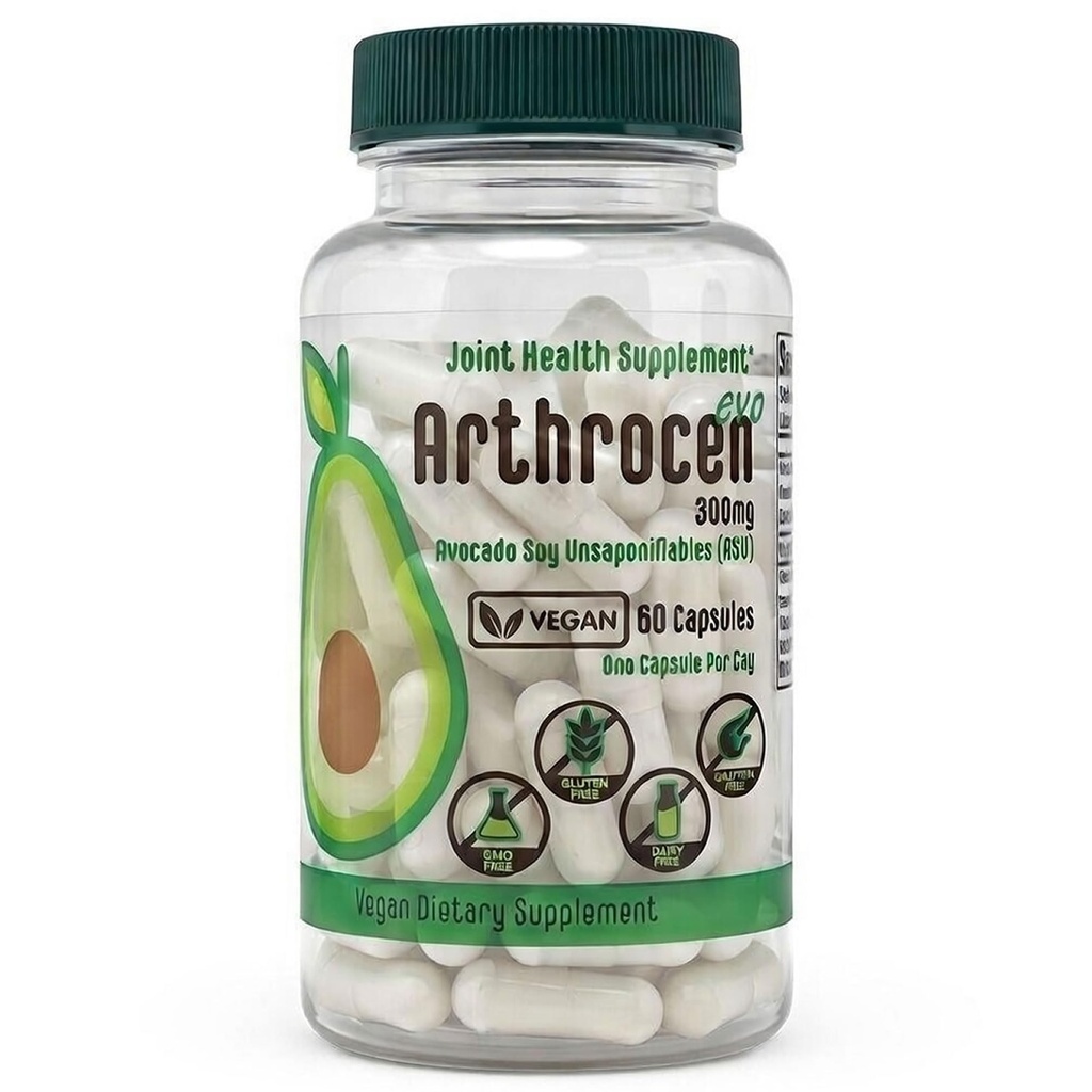 EVO Vegan Joint Health Supplement, 300Mg Avocado Soy Unsaponifiable, 60 giorni di alimentazione, una capsula al giorno (2 mesi)