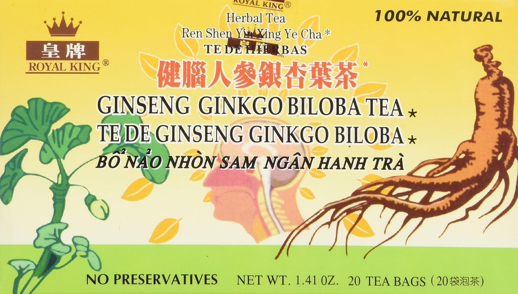 Royal King Ginseng Ginkgo Biloba Tea (20 Borse)