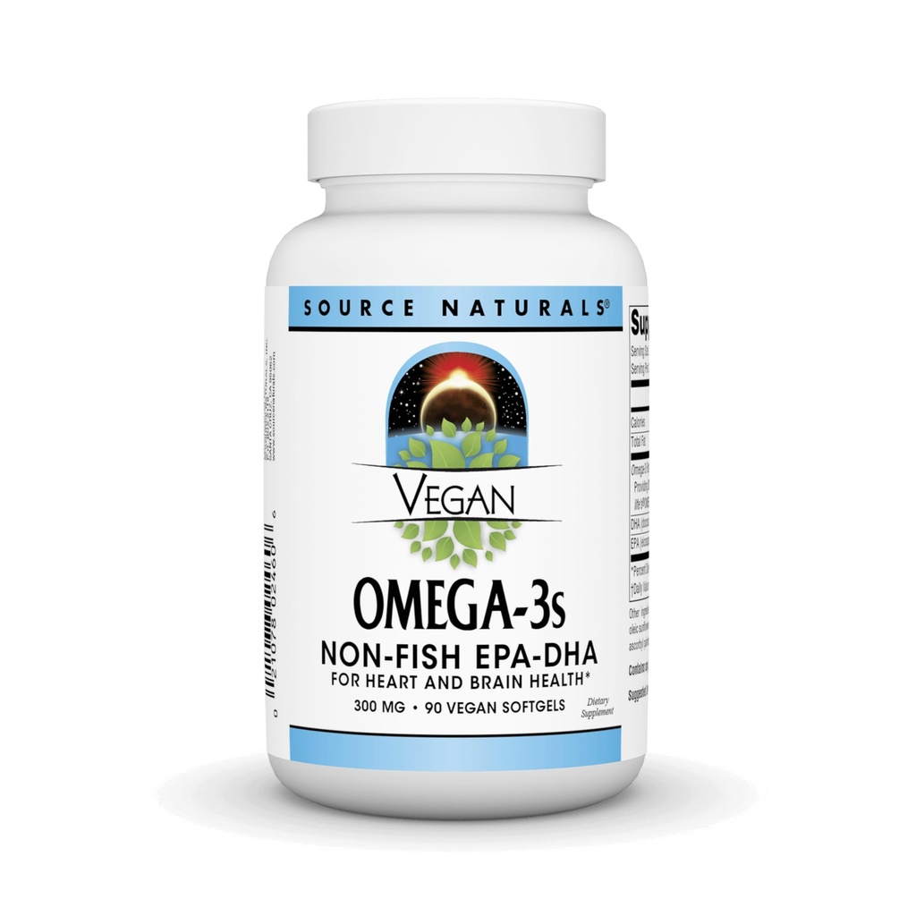 Fonte Naturals Vegan Omega 3s Epa-Dha* 300 mg - 90 Softfgels