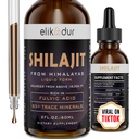 Shilajit Resina Organic Liquid Supplement, Shilajit Himalayan Organic, Vitamine liquide per le donne e gli uomini, 85+ Trace Minerals, alternativa alla resina e capsule, Energy & Immune Function, Vegan, 60 ml
