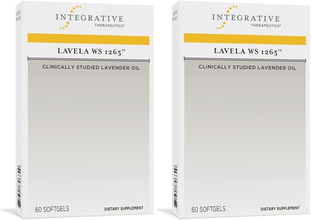Integrative Therapeutics Lavela WS 1265 - Olio essenziale di lavanda per il supporto di sonno e stress* - Dairy-Free - 120 Softgels (120 Servings)