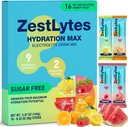 Salty Fruit Flavor Powder Packets, Electrolyte Powder Drink Mix, Liquid Everyday IV Drink Mix per la Reidratazione Max | Sugar Free | 9 Vitamine & Nutrienti | 2 Fattori di idratazione | 16 Sticks