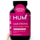 HUM capelli forte supplemento giornaliero di crescita dei capelli con biotina, zinco, vitamina B12 per sostenere la crescita, acido folico & vitamina B12 vitamine per il sostegno sano dei capelli per le donne e gli uomini, 30 capsule vegan