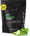 Livingood Daily Basic Greens Powder, Super Greens Bere Mix con Spirulina, Broccoli, Kale, erba di grano & Chlorella, Miscela vegetale biologica, Vegan, Gluten Free, Non OGM, 30 Serve