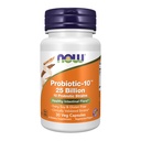 NOW Alimenti Integratori, Probiotic-10TM, 25 miliardi, con 10 Probiotici Strains, Latticini, Soia e Glutine Libero, Strain Verified, 30 Veg Capsule