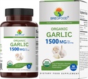 Brieofood Organic Garlic 1500mg, 45 Serve, Vegetariano, Senza Glutine, 90 compresse vegetariane