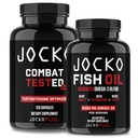 Jocko Fuel Supplements Bundle - Test Booster per gli uomini + Omega 3 Fish Oil (2 Pack) potente antiossidante & Muscle Builder