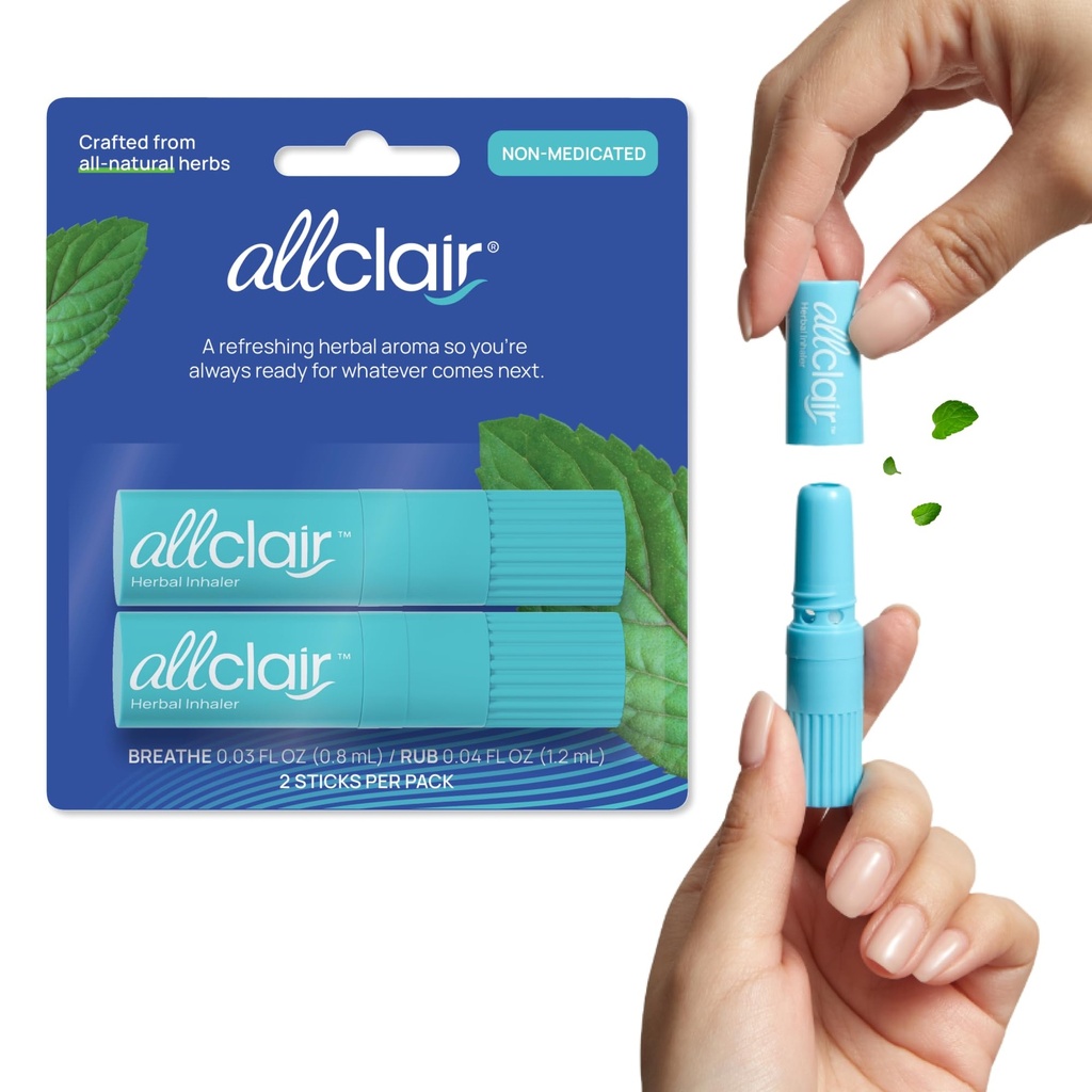 Nausea Relief Inhaler - Prendere il controllo di movimento Malattia, Mattina Malattia, Farmacia, Stress - Veloce, Naturale, Droga-Free, Non-Drowsy & Portable Travel Essential - Confezione da 2 inalatori