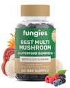 Fungie Multi Mushroom Gummies per gli uomini e le donne - Integratore di funghi Include Lion’s Mane, Cordyceps, Reishi, Chaga, Shiitake, Maitake & Turkey Tail - Gelatin-Free, Gluten-Free & Vegan Gummy Vitamins