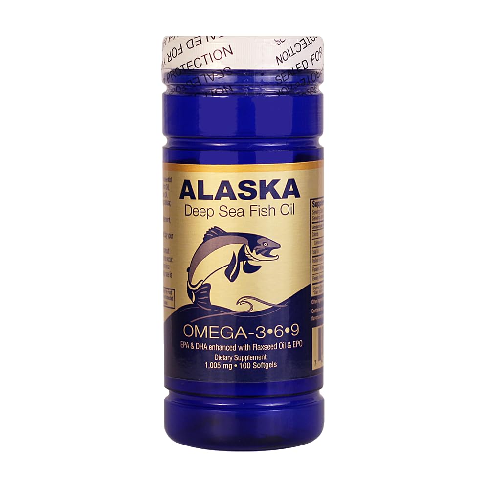 Alaska Deep Sea Fish Oil, Omega 3,6,9 1000 Mg 100 Softgels di NCB
