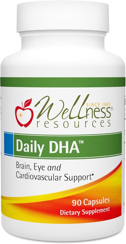 Wellness Resources Daily DHA - Olio di pesce DHA di alta potenza e purezza in TG Form (90 capsule)