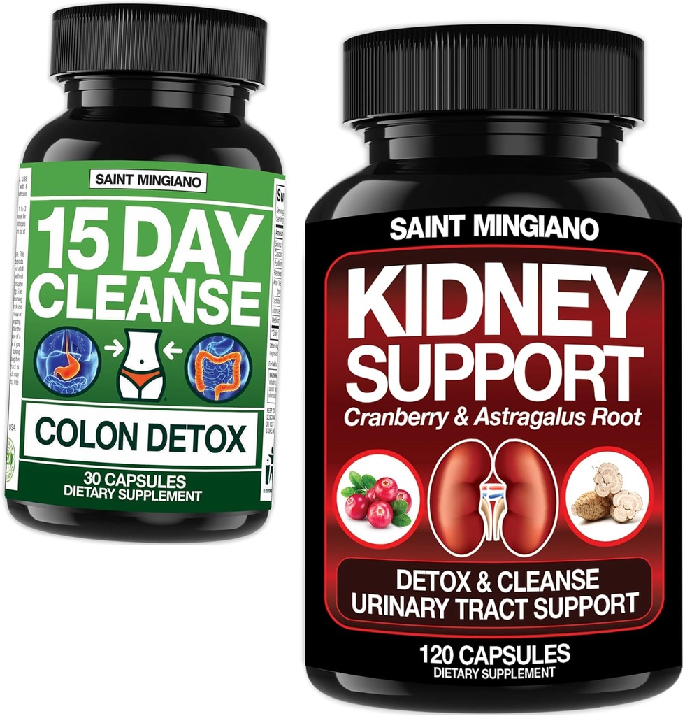 Pulire Detox & Riparazione 120 Caps - Insieme con - 15 giorni Cleanse | Colon Detox con Lassativo Naturale
