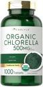 Carlyle Chlorella Tablets Organic 500 mg | 1000 Count | Vegetariano, Non OGM e Gluten Free Supplement