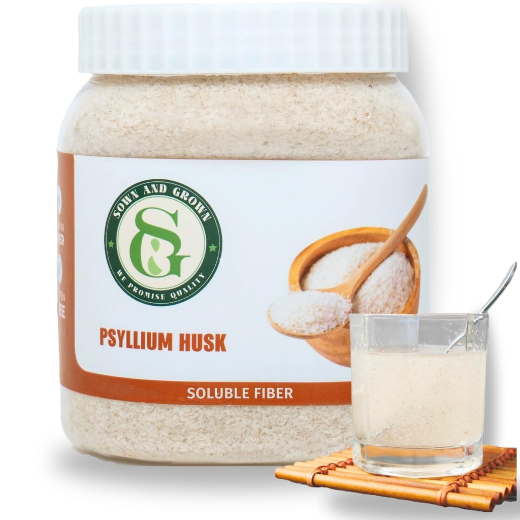 Psyllium Husk Whole, 12 oncia - Intero Husk Fiber Supplemento, Vegan, Nessun zuccherino o dolcificanti artificiali, Non OGM, Gluten Free
