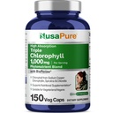 NusaPure High Absorption Triple Chlorophyll 1000 mg 150 Veg Caps adatto per vegetariani e vegani, non OGM