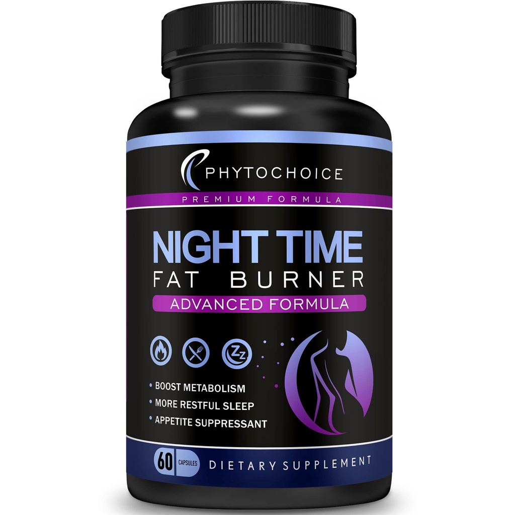 Pillole di perdita di peso del tempo di notte per il bloccante dell'appetito della donna-Carb con le pillole di dieta del bruciatore di Melatonin-Fat che funzionano velocemente per il metabolismo delle donne-Nighttime Booster-Made in USA-1 Pack