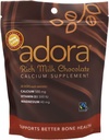 Adora Premium Vitamina D3 Magnesio e Supplemento di calcio, 500 mg, Cioccolato di latte, 30 conte
