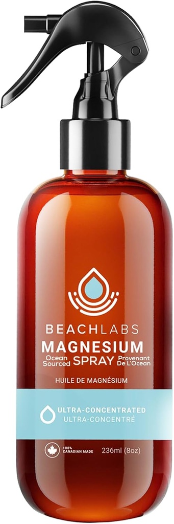 Magnesio Spray - Magnesio Ocean-Sourced per il benessere quotidiano | 100% Naturale con 40+ Minerali Trace | 8 fl oz