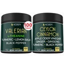 Bundle 5in1 Integratore di radice di valeriana & 6in1 Integratori di cannella di Ceylon Premium