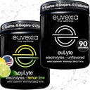 Euvexia Dr Ekberg euLyte Electrolytes Bundle | Unflavored + Lemon Lime Variety Pack | Polvere di elettrolito senza zucchero con 80+ Minerali | 90 Serve Ogni aroma | Keto Fasting Hydration Support