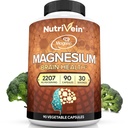 Nutrivein Premium Magtein Magnesio L-Threonate Supplemento 2207 mg - 90 Caps (3 al giorno): Threonato di Magnesio ad alto assorbimento per cervello, sonno, mood & recupero
