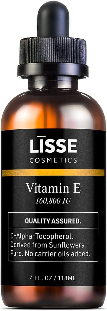 Lisse Pure Concentrated Vitamina E olio - 160,800 IU - No Carrier Oils Aggiunto - D-Alpha-Tocopherol