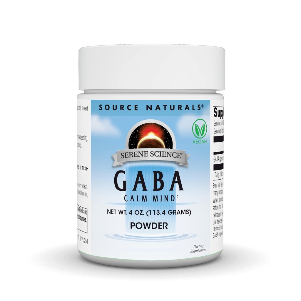 Fonte Naturals Serene Science GABA, Mente calma - Polvere di 4 oz