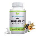 Daily Lung Cleanser & Detox Support Supplemento | Rifiutare i polmoni per respirare più facilmente | Allevia problemi respiratori e problemi di indirizzo come allergie, starnuti e tosse | 60 capsule