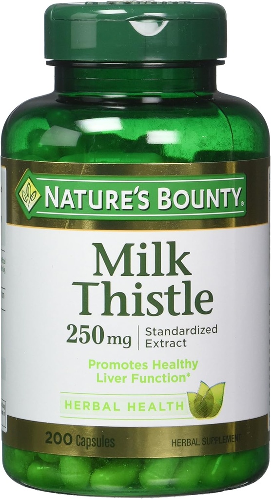 Natural's Bounty Milk Thistle 250 mg Capsule 200 ea (Pack of 2)