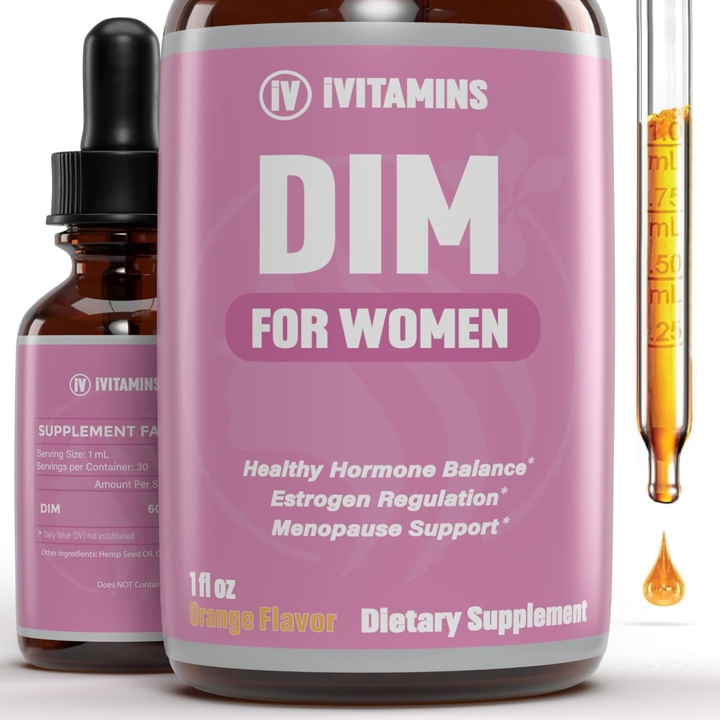 Supplemento Dim femminile | Dim | Supplemento di estrogeni per le donne | Supplemento di dim per le donne | Supplemento dim per le donne | Supplementi di acne | Supplementi di acne per le donne | 1 fl oz: Aroma arancione