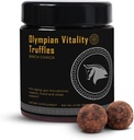 Tartufi di vitalità olimpici | Dessert & Gut Salute naturale & Gut Detox Supplemento + Supporto per il sonno | Cacao puro acido erbivoro e acido organico e data | Non OGM & Organic | Marchio di pan di api spartana