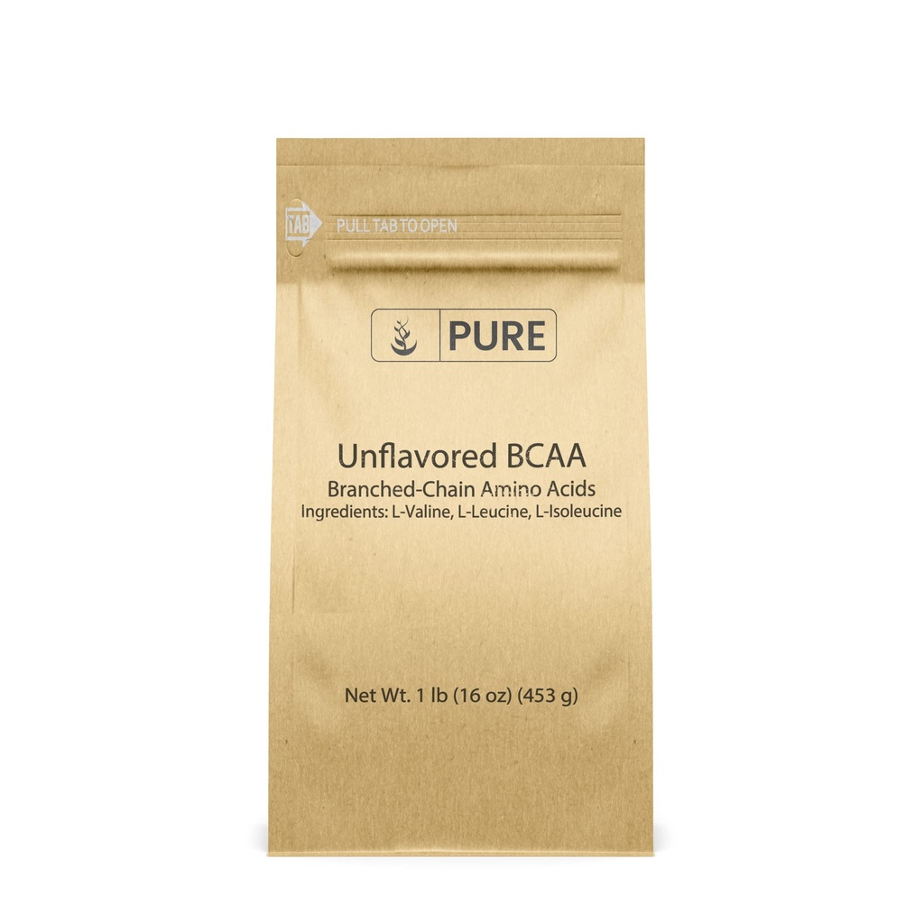 Ingredienti originali puri non aromatizzati BCAA (1lb) polvere, catena ramificata aminoacidi essenziali, supplemento