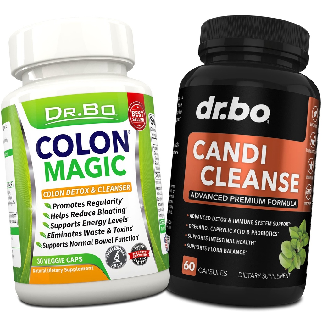 Colon Cleanse Candi Detox Formula - Pillole Natural Bowel Cleanser per Bloating Intestinal & Anti Overgrowth Cleansing per le donne e gli uomini - Supplemento giornaliero di costipazione sollievo Gut Stomach Balance Control