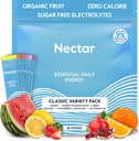 Nectar Energy Booster - Organic Caffeine, B12 & Electrolytes - Sugar Free & Zero Calorie – Caffetteria sana, Energy Drink & Soda Alternative – Hydration & Energy Supplement (Variety 18 Powder Packets)