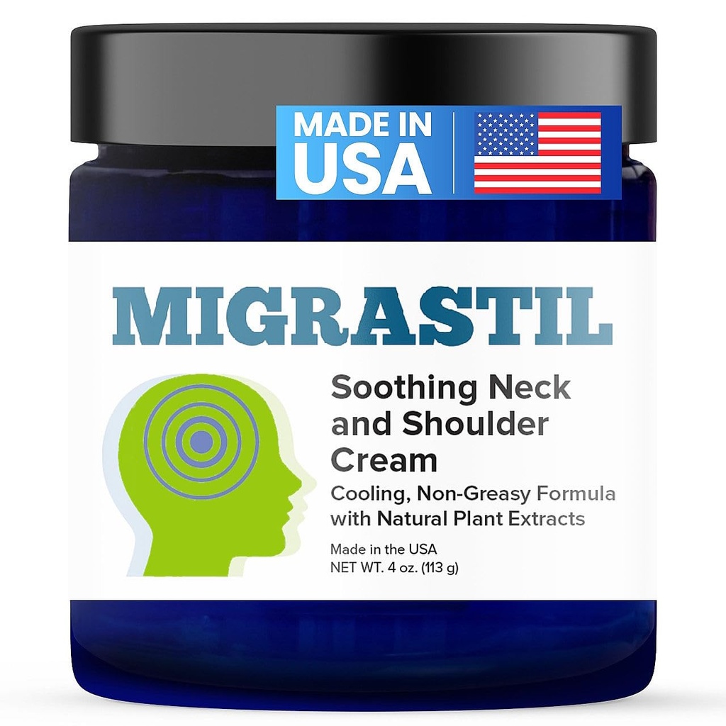 Vigor di base Migrastil Collo e Spalla Crema - Fast-Acting & Potente - Crema Topica non grassa (4 oz.) Prodotto negli Stati Uniti