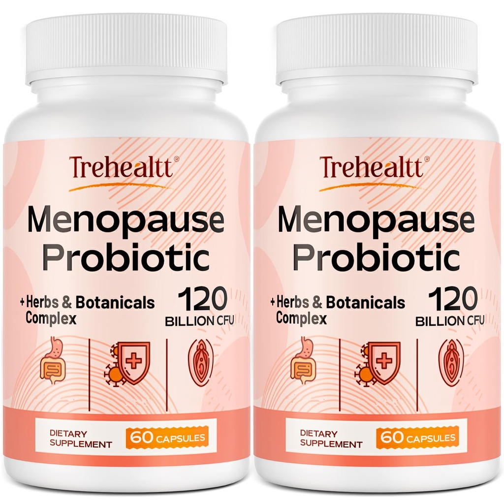 Integratori di menopausa per le donne, 120 miliardi di CFU Probiotici, 13-in-1 Herbs & Botanicals Complex, per l'ormone Menopause, Flash Caldi, Nuvole Notturne, Mood Swings, Disturbances sonno, Vegan, 120 Caps