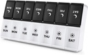 DANYING Large Pill Organizer 2 volte al giorno, Weekly Box Per AM PM Case, Day Night Container 7 Vitamin Case