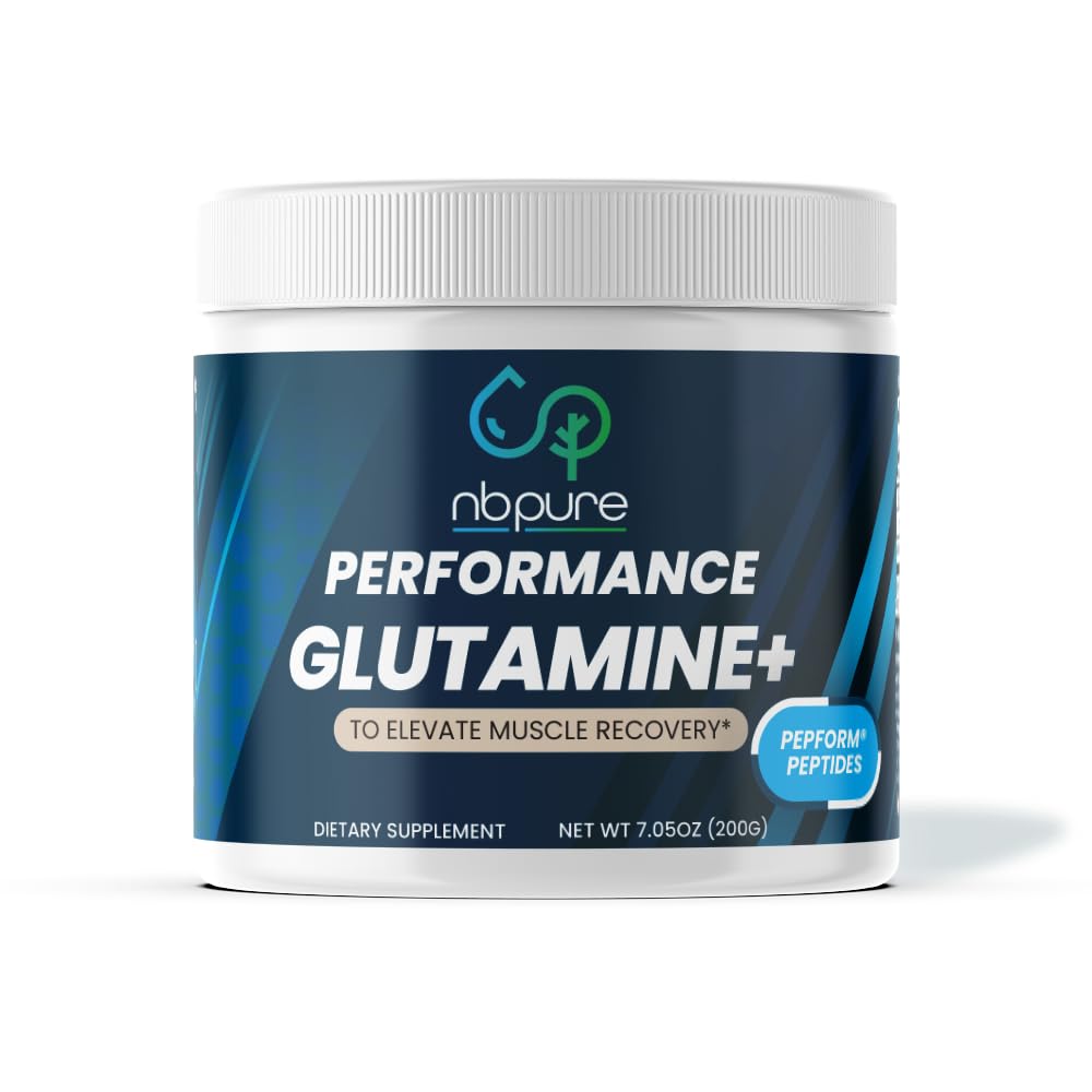 nbpure Performance Glutamine+: PepFormTM Glutamine Peptides – Recupero Muscolare Non OGM & Gut Health – Gut Leaky, Supporto Immune