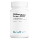 Supersmart - Bifidobacterium Longum (BB536) 6 miliardi di CFU al giorno - Probiotics & Prebiotics Supplement | Non-OGM & Gluten Free - 60 DR Capsule