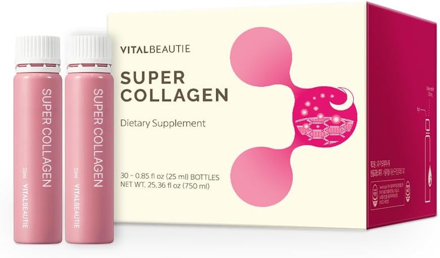 VITALBEAUTIE Super Collagen Originale (Liquid Marine Collagen) che contiene GABA per pelle, capelli, chiodi + stress sollievo, sonno sano da AMOREPACIFIC Korean Skincare - 30 Serve