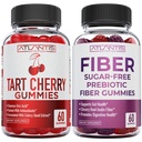 Atlantis Nutrition Tart Cherry 60 Gummies + Zucchero di fibre prebiotiche gratuite per adulti 2-Pack (120 Gummies)