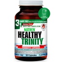 Natren sana Trinità Probiotici Supplemento - 30 Latticini e Gluten Free Gel Capsule - Migliorare la salute Gut e digestiva, 30 miliardi di CFU - Lactobacillus Acidophilus, Bifidobacterium, Bulgaricus